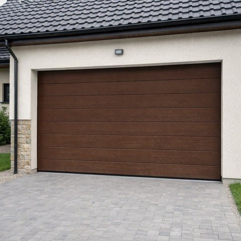 Brama 2500 x 2125 IsoMatic Garażowa Segmentowa Hormann z napędem Brąz 8028 "M"