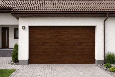 Brama 2500 x 2125 IsoMatic Garażowa Segmentowa Hormann z napędem Dark Oak "L"