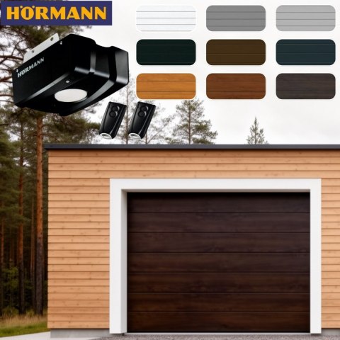 Brama 2500 x 2125 Premium Renomatic Hormann z napędem Segmentowa Różne Kolory