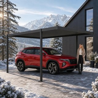 Carport Wiata Samochodowa MIRADOR Solid 80 - 3 x 5 m Antracyt Nordvic BESTSELLER