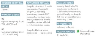 Ciepłe Drzwi Zewnętrzne Mars 08 Dąb Turner 72mm 1,3 ud Czyste Powietrze 90/100 cm