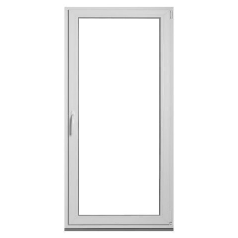 Ciepłe Okno Drzwi Balkonowe Drutex Rozwierno-Uchylne Trzyszybowe 865 x 2095 Różne Kolory