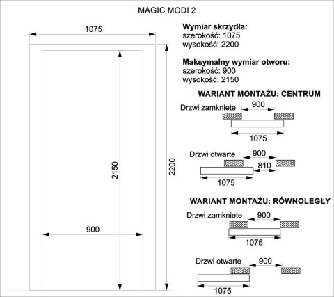 Ościeżnica stała blokowa Kolory Voster
