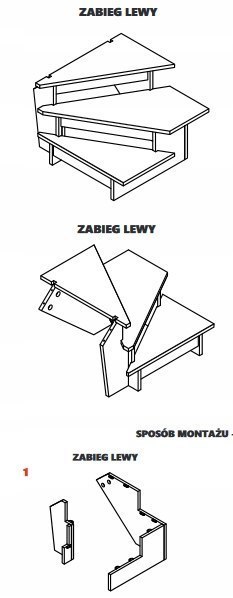 Schody Drewniane Dębowe Zabiegowe Prawe INOX