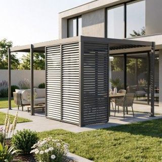 Pergola 3x5 m Wolnostojąca Ogrodowa Tarasowa Zabudowana Mirador Solid 80 Antracyt
