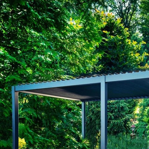 Pergola 3x5 m Wolnostojąca Ogrodowa Tarasowa Zabudowana Mirador Solid 80 Antracyt