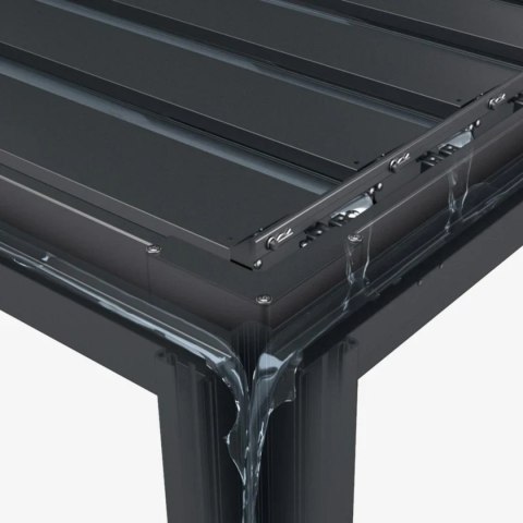Pergola Aluminiowa 3x3 m wolnostojąca tarasowa MIRADOR Basic 88 Antracyt