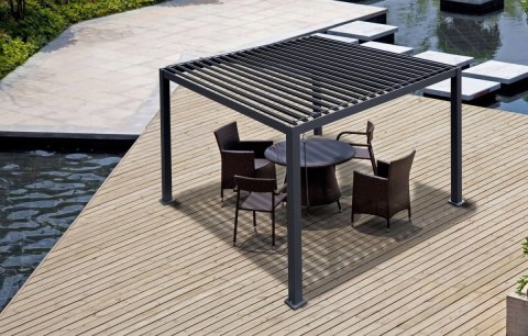 Pergola Aluminiowa 3x3 m wolnostojąca tarasowa MIRADOR Basic 88 Antracyt