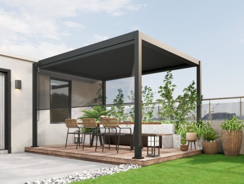 Pergola GERDA ANTRACYT wolnostojąca 4m x 3m PREMIUM Dostępna OD RĘKI !