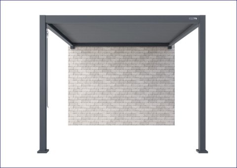 Pergola GERDA ANTRACYT z montażem do ściany (2 słupki) 3 m x 4m PREMIUM OD RĘKI