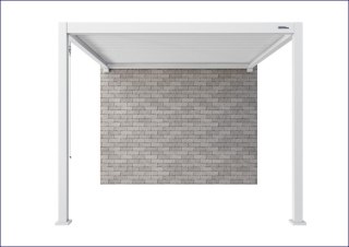 Pergola GERDA BIAŁA z montażem do ściany (2 słupki) 3 m x 4m PREMIUM OD RĘKI