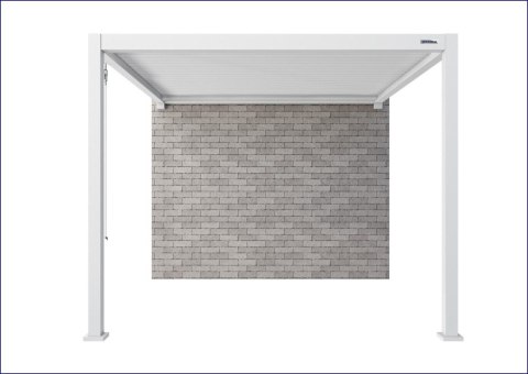 Pergola GERDA BIAŁA z montażem do ściany (2 słupki) 3 m x 4m PREMIUM OD RĘKI