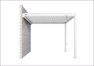 Pergola GERDA BIAŁA z montażem do ściany (2 słupki) 4 m x 3m PREMIUM OD RĘKI