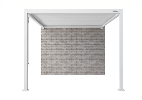 Pergola GERDA BIAŁA z montażem do ściany (2 słupki) 4 m x 3m PREMIUM OD RĘKI