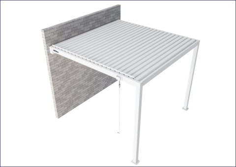 Pergola GERDA BIAŁA z montażem do ściany (2 słupki) 4 m x 3m PREMIUM OD RĘKI