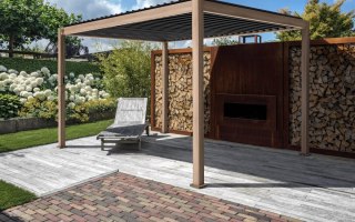 Pergola Tarasowa Aluminiowa MIRADOR 111 Deluxe 3x4 m Dąb Wiśniowy