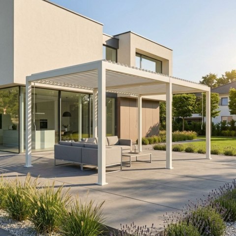 Pergola Tarasowa Aluminiowa MIRADOR 111 Deluxe 3x6 m Jasnoszara