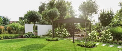 Pergola Tarasowa Deluxe 111 3 x 3,6 m Aluminiowa Wolnostojąca z Regulowanymi Lamelami Antracyt
