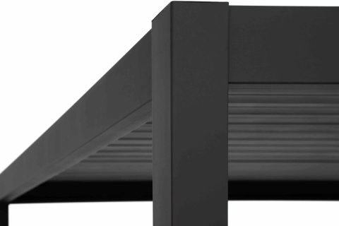 Pergola Tarasowa Deluxe 111 3 x 3 m Wolnostojąca Ogrodowa Full-Alu Antracyt
