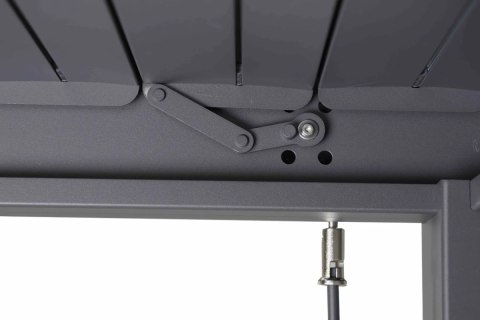 Pergola Tarasowa Deluxe 111 3 x 3 m Wolnostojąca Ogrodowa Full-Alu Antracyt