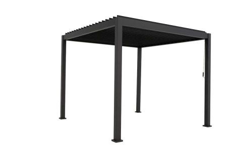 Pergola Tarasowa Deluxe 111 3 x 3 m Wolnostojąca Ogrodowa Full-Alu Antracyt