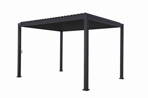 Pergola Tarasowa Deluxe 111 3 x 4 m Aluminiowa z Regulowanymi Lamelami Antracyt