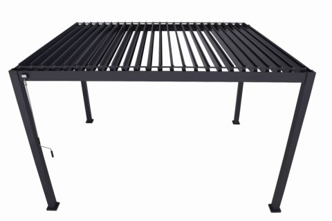 Pergola Tarasowa Deluxe 111 3 x 4 m Aluminiowa z Regulowanymi Lamelami Antracyt