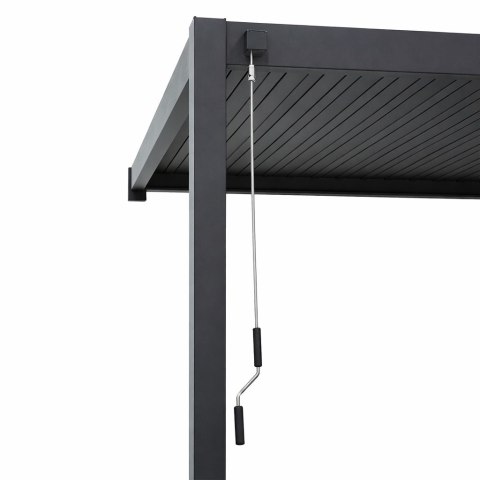 Pergola Tarasowa Deluxe 111 3 x 5,3 m Aluminiowa z Regulowanymi Lamelami Antracyt