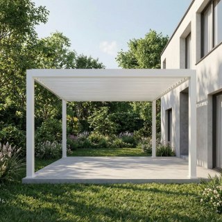 Pergola Tarasowa Deluxe 111 3,6 x 3,6 m Wolnostojąca Ogrodowa Full-Alu Biała