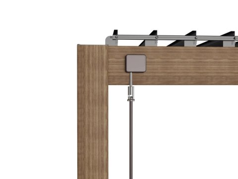 Pergola Tarasowa Deluxe 111 3,6 x 4 m Aluminiowa z Regulowanymi Lamelami Dąb