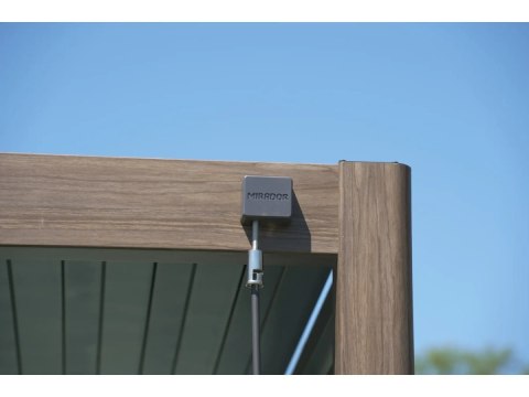 Pergola Tarasowa Deluxe 111 3,6 x 4 m Aluminiowa z Regulowanymi Lamelami Dąb