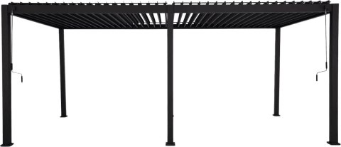 Pergola Tarasowa Deluxe 111 3 x 6 m Aluminiowa z Regulowanymi Lamelami Antracyt