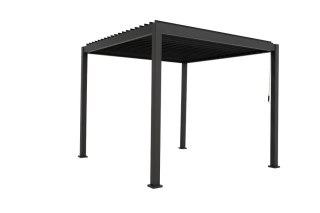 Pergola Tarasowa Premium 111 3 x 3 m Wolnostojąca Ogrodowa Rama Aluminiowa Antracyt