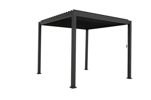 Pergola Tarasowa Premium 111 3 x 3 m Wolnostojąca Ogrodowa Rama Aluminiowa Antracyt