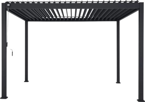 Pergola Tarasowa Premium 111 3 x 4 m Aluminiowa Wolnostojąca z Regulowanymi Lamelami Antracyt
