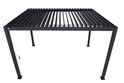 Pergola Tarasowa Premium 111 3 x 4 m Aluminiowa Wolnostojąca z Regulowanymi Lamelami Antracyt