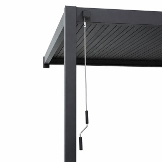 Pergola Tarasowa Premium 111 3 x 4 m Rama Aluminiowa z Regulowanymi Lamelami Antracyt