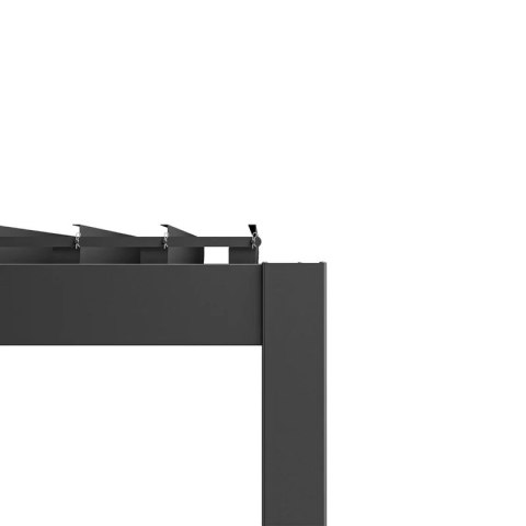 Pergola Tarasowa Premium 111 3 x 4 m Wolnostojąca Ogrodowa Rama Aluminiowa Antracyt