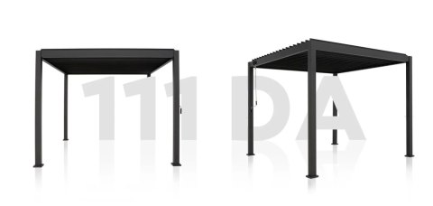 Pergola Tarasowa Premium 111 3 x 6 m Wolnostojąca Ogrodowa Rama Aluminiowa Antracyt