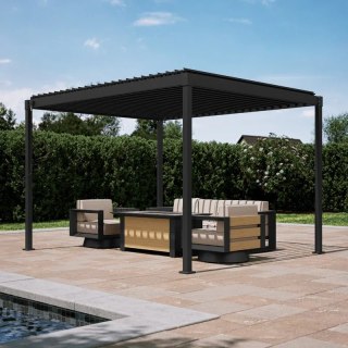 Pergola Wolnostojąca Ogrodowa MIRADOR Solid 80 - 3 x 4 m Antracyt Nordvic BESTSELLER OD RĘKI