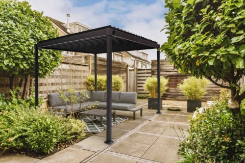 Pergola Wolnostojąca Ogrodowa MIRADOR Solid 80 - 3 x 4 m Antracyt Nordvic BESTSELLER OD RĘKI
