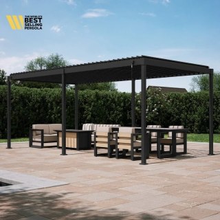 Pergola Wolnostojąca Ogrodowa MIRADOR Solid 80 - 3 x 5 m Antracyt Nordvic BESTSELLER