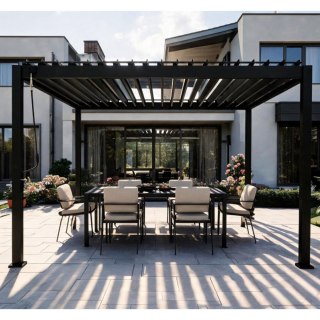 Pergola aluminiowa 3 x 3,6m wolnostojąca tarasowa MIRADOR Basic 88 Antracyt