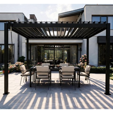 Pergola aluminiowa 3 x 3,6m wolnostojąca tarasowa MIRADOR Basic 88 Antracyt