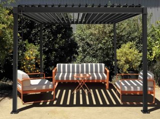 Pergola wolnostojąca tarasowa MIRADOR Solid 80 - 3 x 2,4 m Antracyt | PRZEDSPRZEDAŻ |