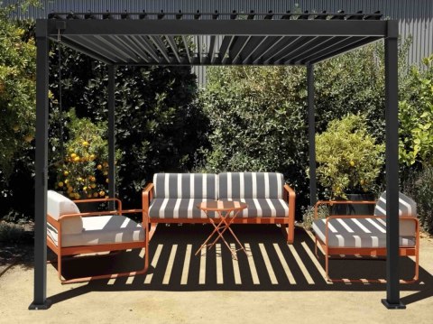 Pergola wolnostojąca tarasowa MIRADOR Solid 80 - 3 x 2,4 m Antracyt | PRZEDSPRZEDAŻ |