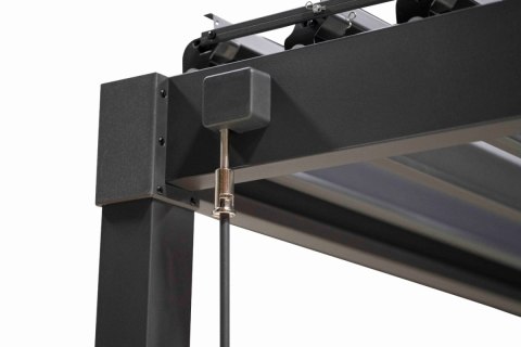 Pergola wolnostojąca tarasowa MIRADOR Solid 80 - 3 x 2,4 m Antracyt | PRZEDSPRZEDAŻ |