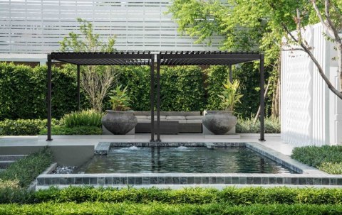 Pergola wolnostojąca tarasowa MIRADOR Solid 80 - 3 x 2 m Antracyt