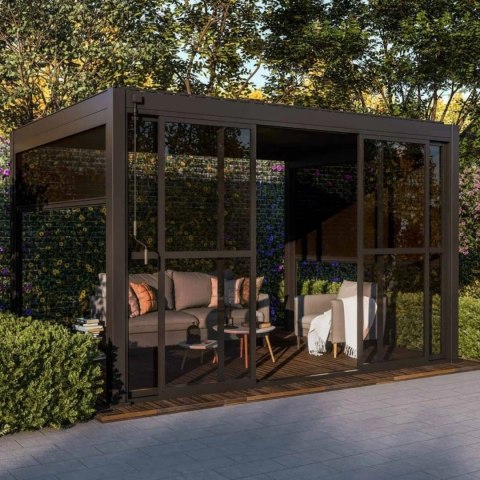 Przesuwne drzwi do pergoli 3,6m Mirador Deluxe i Premium 111 - Antracyt