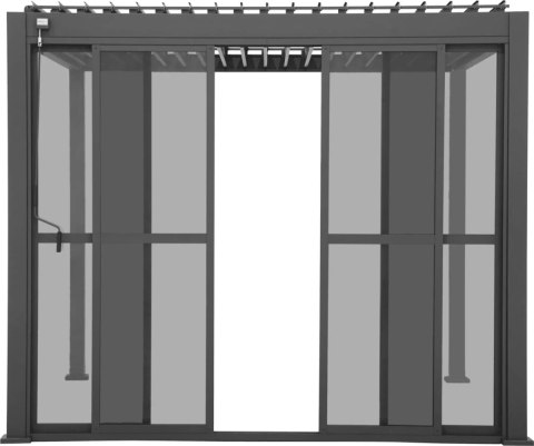 Przesuwne drzwi do pergoli 3,6m Mirador Deluxe i Premium 111 - Antracyt